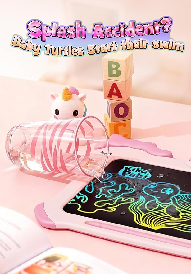Kikapabi LCD Writing Tablet for Kids, Unicorn Colorful Screen Doodle Board - Image 4