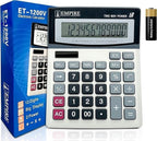 Empire Desk Calculator with Large Key Buttons, 12-Digit Large Eye-Angled Display by EMPIRE+TRADING+%26+COMMERCE