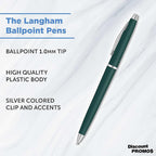 DISCOUNT PROMOS Langham Ballpoint Pens Set of 10, Bulk Pack - Image 3