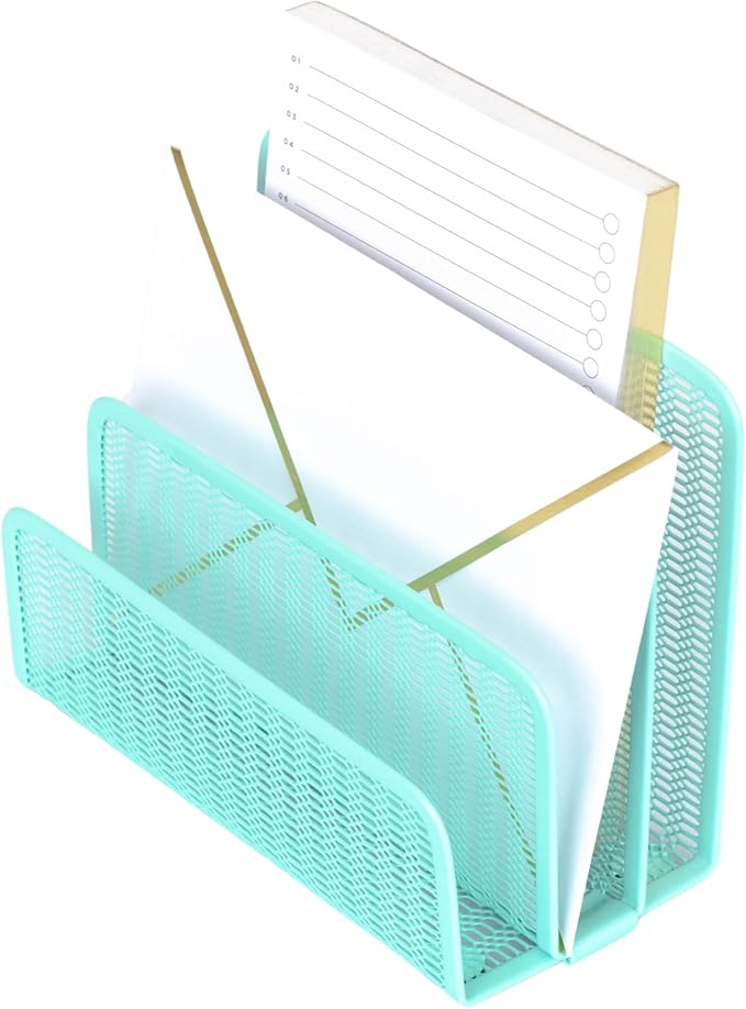 BLU MONACO Aqua Metal Mesh Letter Sorter by Blu_Monaco