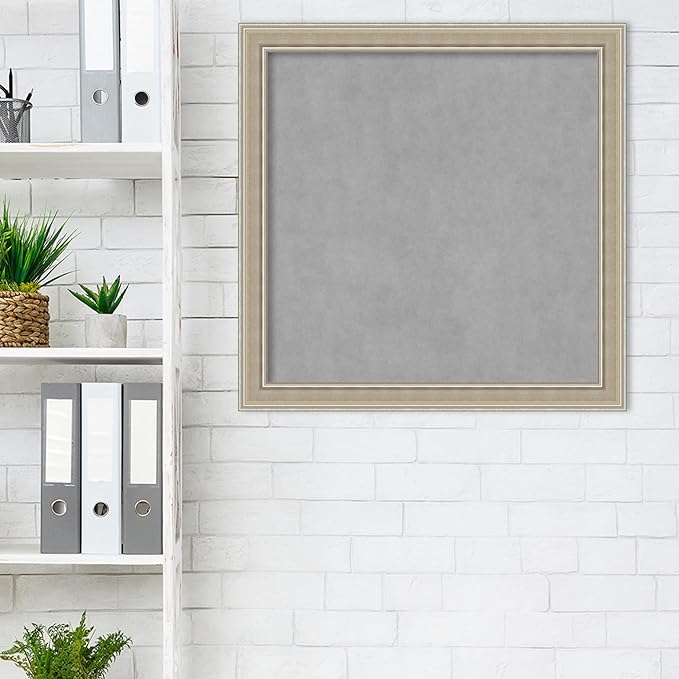 Amanti Art Silver Framed Magnetic Board 28x28 Medium Vision Board - Image 5