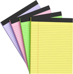 AILZFEI Colored Legal Pads 8.5 x 11 Note Pads, Wide Ruled Sturdy Back Writing by Unknown