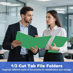 File Folder, HERKKA 30 Pack 1/3 Cut Tab File Folders, File Folders Great - Image 7