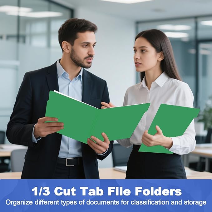 File Folder, HERKKA 30 Pack 1/3 Cut Tab File Folders, File Folders Great - Image 7
