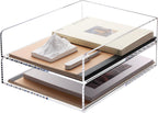 SANRUI Paper Organizer for Desk, Acrylic Stackable Letter Tray, Paper Sorter