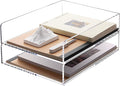 SANRUI Paper Organizer for Desk, Acrylic Stackable Letter Tray, Paper Sorter by SANRUI