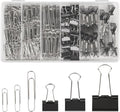 500PCS Paper Clips and Binder Clips Assorted Sizes, Office Supplies by Deoot