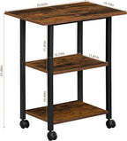 Lerliuo 3-Tier Printer Stand, Industrial Mobile Printer Table - Image 3