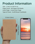 Lzerking Mini Notebooks Bulk 36 Pack Small Pocket Journal Notepads-Kraft Brown - Image 2