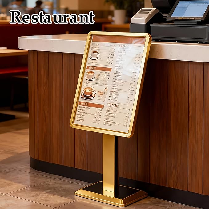 lesolar Display Menu Stand, 21x29 Inch Heavy Duty Aluminum Pedestal Sign Holder - Image 7
