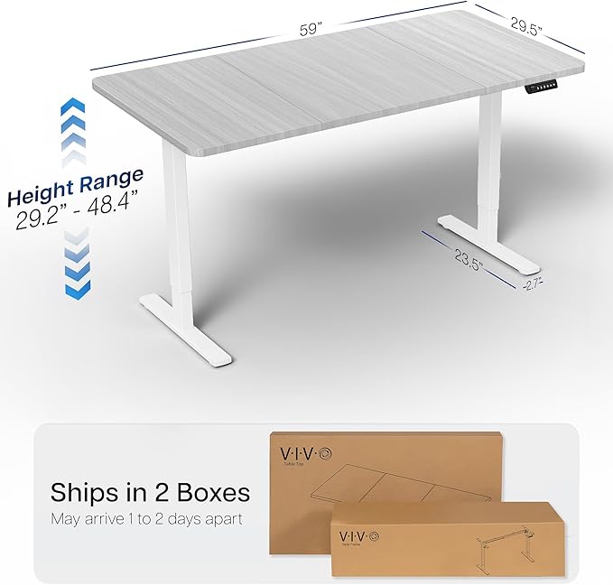 VIVO Electric 60 x 30 in Standing Desk, Memory Height Adjustment, 1B Series - Image 3