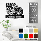 Custom US Flag Motorcycle Metal Signs Personalized Biker Name Sign Custom - Image 4