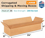 Large Shipping & Moving Boxes 24"L x 8"W x 4"H - Image 2