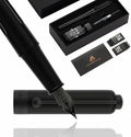 HUASHILAI Luxury Matte Black Forest Fountain Pen Set, Titanium Black Extra Fine by HUASHILAI