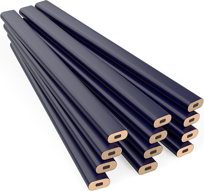 GRAPHITE Hard Lead Carpenter Pencil #2 Lumber Pencil Pack of 12 PCS by GRAPHITE