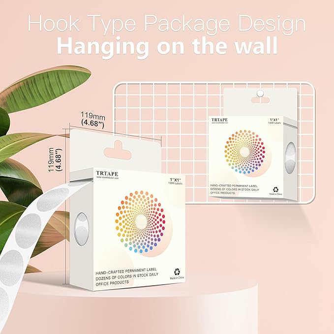1 Inch Round Color Coding Labels, 1000 Dots Per Roll Sliver Color Coded Dot - Image 3