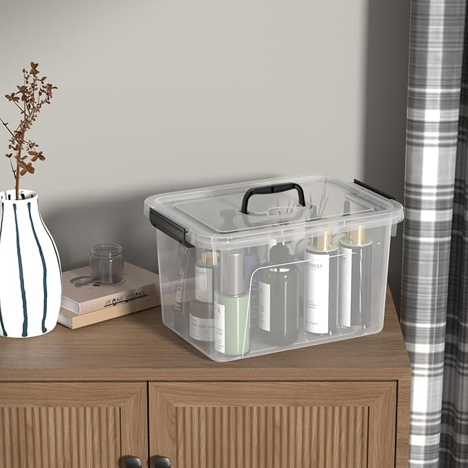 Drephia 10.5 Quart Clear Plastic Storage Box/Container - Image 4