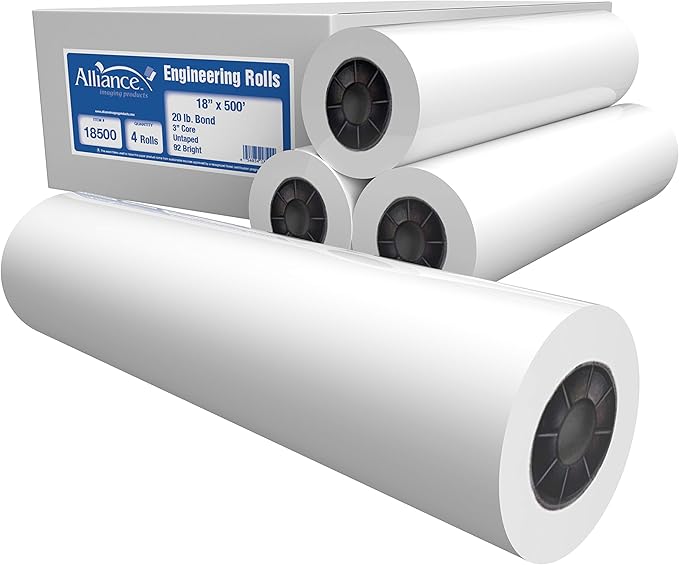 Alliance Wide Format Paper Rolls, 20lb by Alliance
