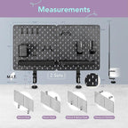 EHO Clamp-On Desk Pegboard, Desk Partition Panel, No-Drill Desk Mounted Peg - Image 2