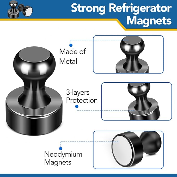 LOVIMAG Fridge Magnets 28Pcs Refrigerator Whiteboard Small Strong Magnet - Image 4