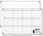 Lincia 36" x 24" Magnetic Horizontal Yearly 12 Month Dry Erase Calendar