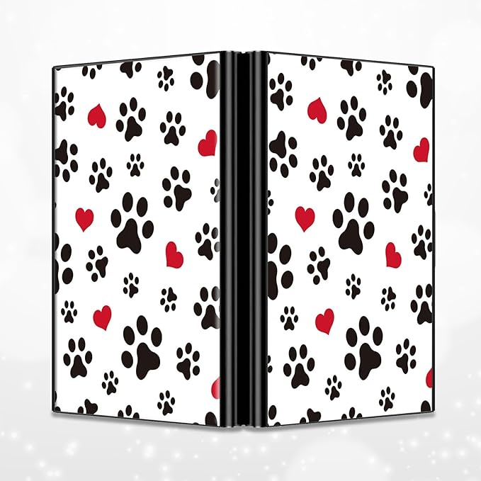 BWEGRHE Slim Credit Card Holder, Cute Dog Paw Prints RFID Blocking Metal Wallet - Image 4
