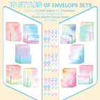 TaoBary 160 Pcs Stationery Paper Set 50 Double Sided Stationery Papers - Image 4