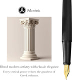 MCNTEIK Matte Black Forest Fountain Pen, Exquisite Vertical Grooving Design - Image 3
