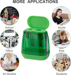 Sonuimy Pencil Sharpeners, Dual Holes Compact Colored Handheld Pencil Sharpener - Image 7