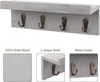 HRONRAD Rustic Key Holder for Wall, Farmhouse Wall Shelf - Image 4
