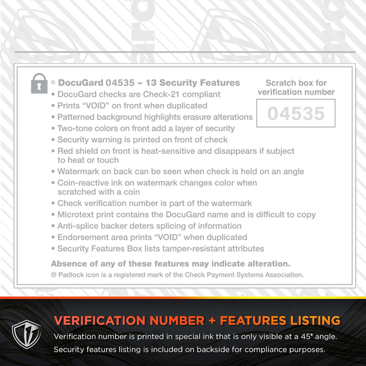docugard blue/green premier prismatic middle high security check, view 9