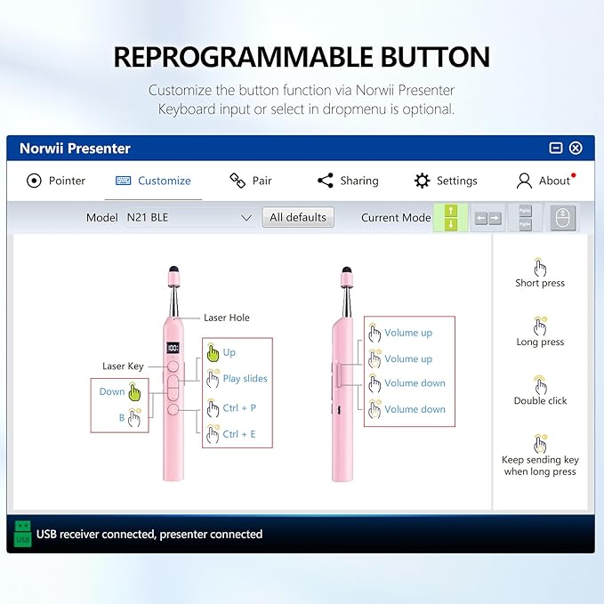 Norwii N21 Bluetooth Presentation Clicker - Image 9