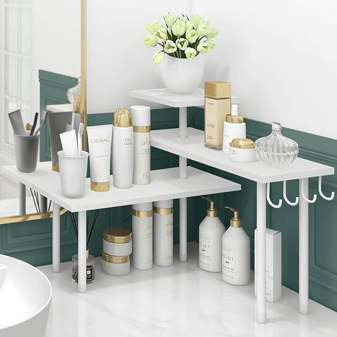 Homode Kitchen Countertop Organizer Corner Shelf, Bathroom Counter Organizers by Homode