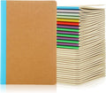 MIVIDE 48 Pack A5 Kraft Notebooks, Colourful Spine Lined Journal Bulk Pack 8.3 by MIVIDE