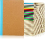 MIVIDE 48 Pack A5 Kraft Notebooks, Colourful Spine Lined Journal Bulk Pack 8.3 by MIVIDE