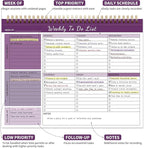 ALKALO Weekly To Do List Notepad, 52 Undated Sheets （8.5"×11") Duplex-Printed - Image 2