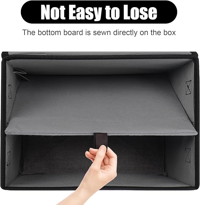 Large 17" 42 Quarts Collapsible Stackable Storage Bins - Image 4
