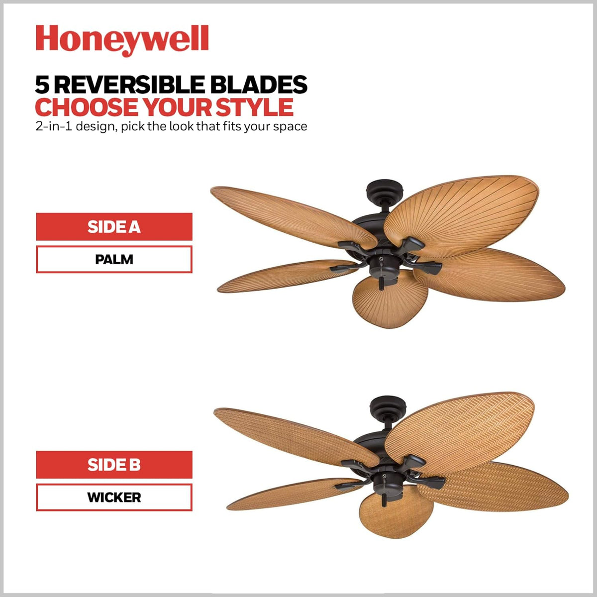 honeywell palm island 52 inch tropical indoor outdoor, side view