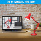 TORCHSTAR Metal Desk Lamp with Clamp, Swing Arm, Architect Adjustable Gooseneck - Image 3