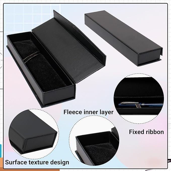 Olutacot 84 Pcs Pen Gift Boxes Empty Black Ballpoint Pen Gift Box - Image 4