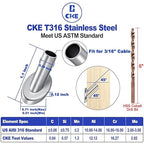 CKE 40 Pack 45 Degree T316 Marine Grade Stainless Steel Angle Beveled Protector - Image 2