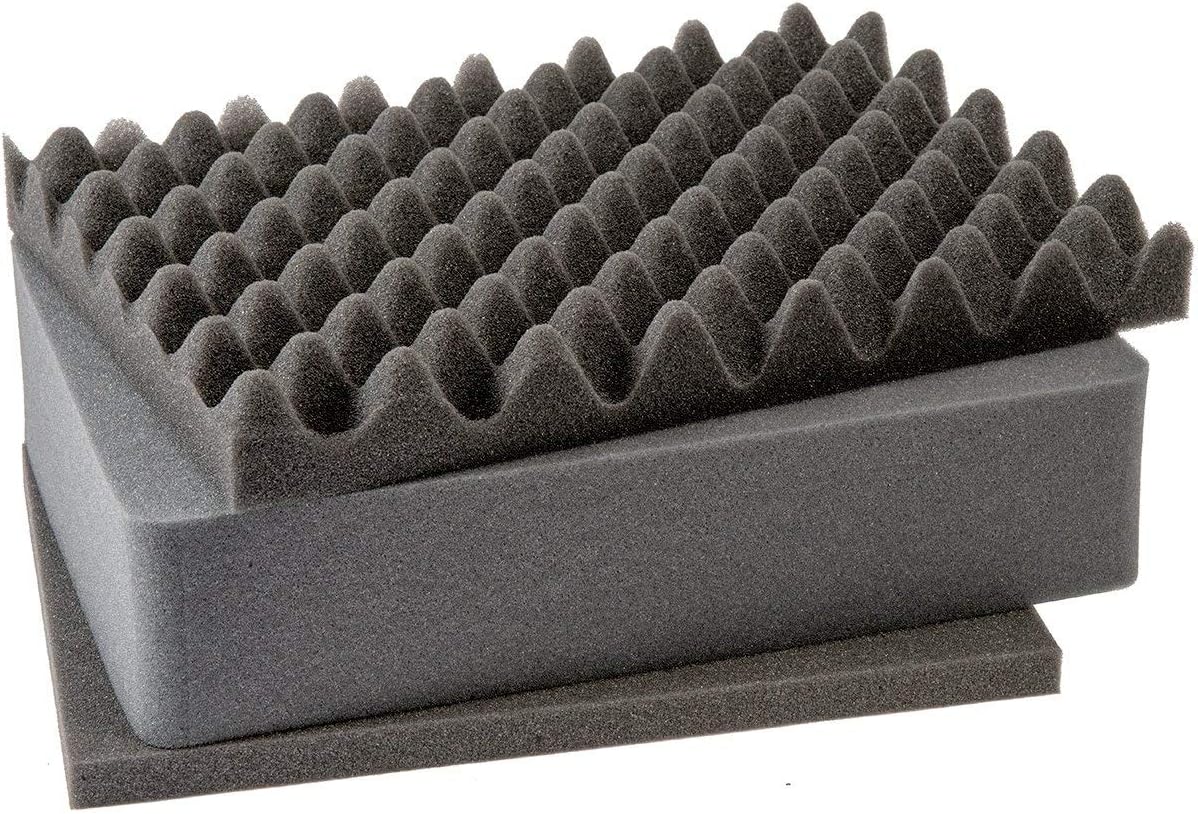 Pelican Color Case 1400 3 Piece Replacement Pluck Foam Set, Grey