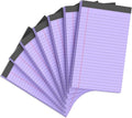 7pcs Small Legal Pads 5x8 Note Pads Purple Notepad College Ruled Notepad 5x8 by Aidunmis