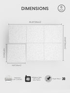 Bumusty Large Felt Bulletin Board 48" x 36" Cork Board Alternative - Image 2