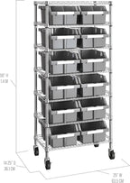 Seville Classics Heavy Duty NSF Bin Rack Solid Steel Wire Shelving Storage Unit - Image 12