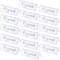 16 Pieces Reserved Sign Acrylic Clear Reserved Table Tent Signs Table Number by Jetec