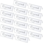 16 Pieces Reserved Sign Acrylic Clear Reserved Table Tent Signs Table Number by Jetec