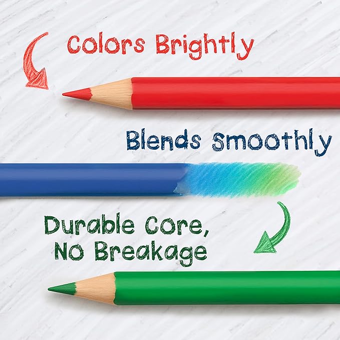 Darice Colored Pencils Bulk, 24 Packs 12 Colors, Pre-Sharpened Kid Coloring - Image 4