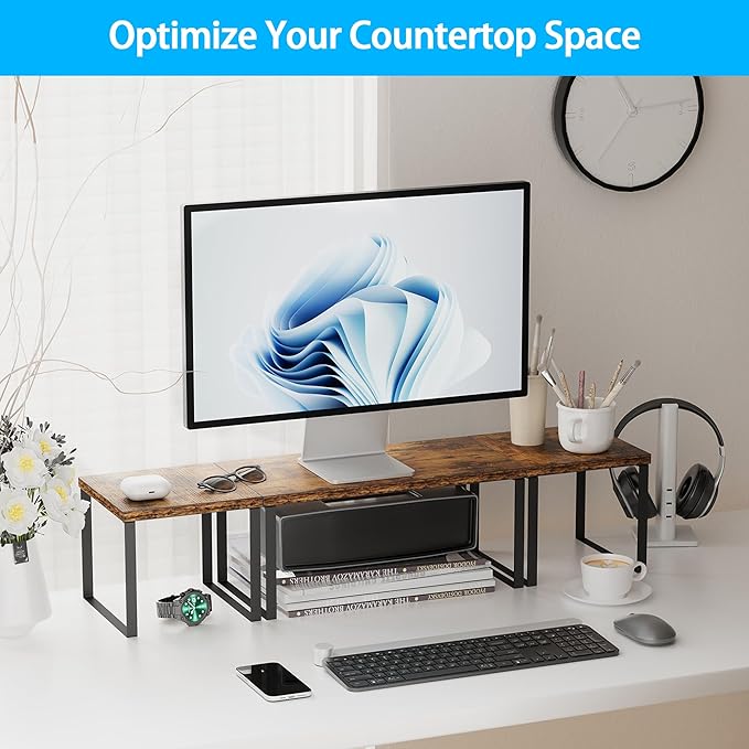 Golener Countertop Organizer Corner Shelf, 2 Tier Adjustable Stackable Corner - Image 6