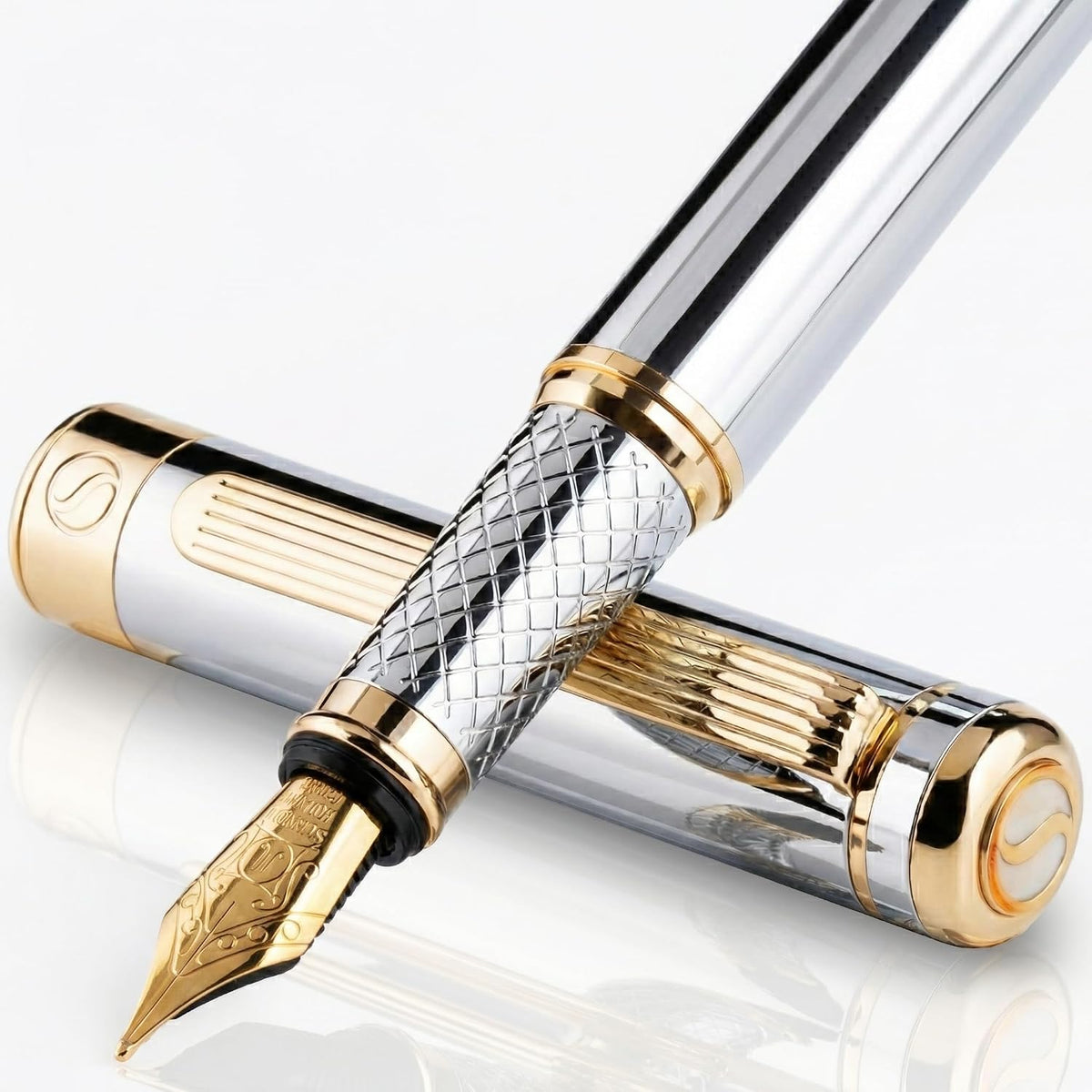 Scriveiner Silver Chrome Fountain Pen